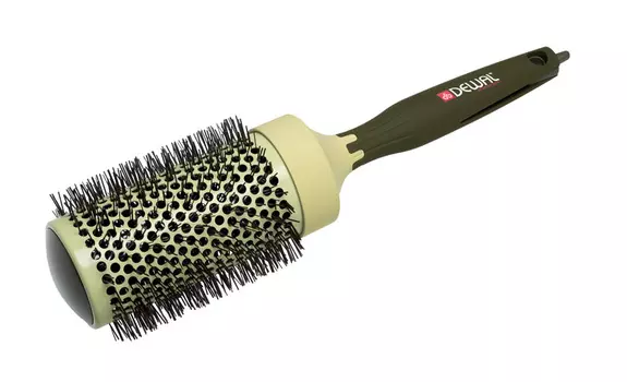 DEWAL PROFESSIONAL Термобрашинг Naturel, керамическое покрытие, нейлоновая щетина, с хвостиком d 53/70 мм