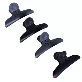 DEWAL PROFESSIONAL Зажим для волос Бабочка черный, пластик 10 см 4 шт/уп