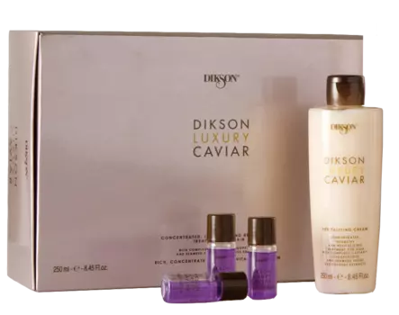 DIKSON Концентрат ампульный насыщенный 8 х 10 мл+ ревитализирующий крем с Complexe Caviar 250 мл / LUXURY CAVIAR