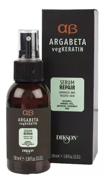 DIKSON Сыворотка с гидролизированными протеинами риса и сои для ослабленных и химически обработанных волос / ARGABETA Serum REPAIR 100 мл
