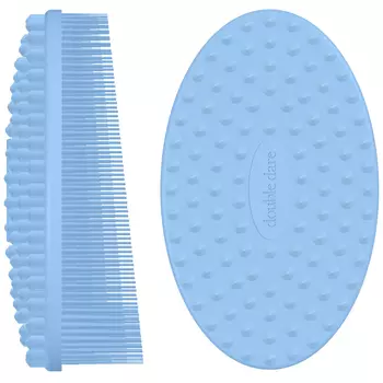 DOUBLE DARE OMG! Щетка массажная силиконовая, голубая / I.M. BUDDY