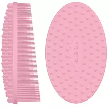 DOUBLE DARE OMG! Щетка массажная силиконовая, розовая / I.M. BUDDY
