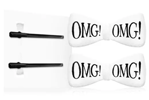 DOUBLE DARE OMG! Заколки для фиксации волос во время косметических процедур, белые / SPA