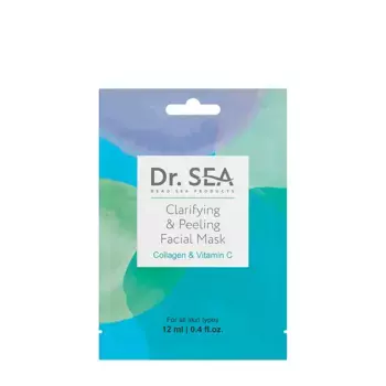 DR. SEA Маска-пилинг осветляющая для лица с коллагеном и витамином С / DR.SEA 12 мл