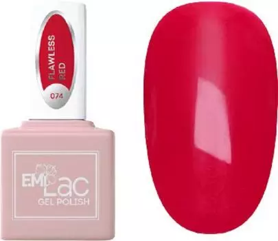 E.MI 074 DV гель-лак для ногтей, Безупречный красный / E.MiLac 6 мл