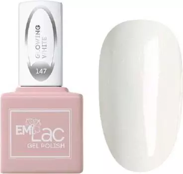 E.MI 147 WEC гель-лак для ногтей, Светящийся белый / E.MiLac 6 мл