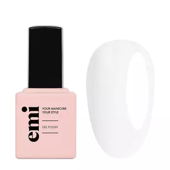 E.MI 1 гель-лак для ногтей, белый / E.MiLac for pedicure 9 мл