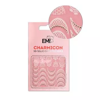 E.MI Декор для ногтей №108 Кружевные лунулы / Charmicon 3D Silicone Stickers