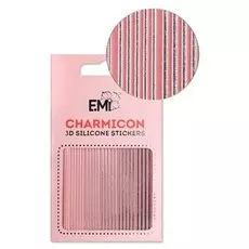 E.MI Декор для ногтей №118 Линии серебро / Charmicon 3D Silicone Stickers