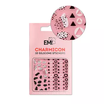 E.MI Декор для ногтей №120 Геометрические узоры / Charmicon 3D Silicone Stickers