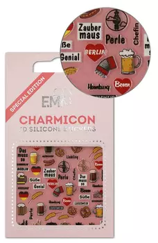 E.MI Декор для ногтей Германия 1 / Charmicon 3D Silicone Stickers