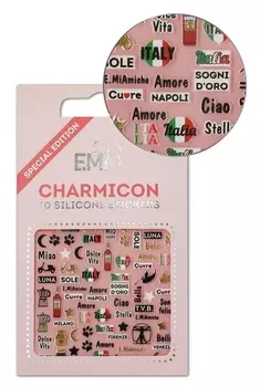 E.MI Декор для ногтей Италия 1 / Charmicon 3D Silicone Stickers