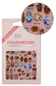 E.MI Декор для ногтей Россия 1 / Charmicon 3D Silicone Stickers