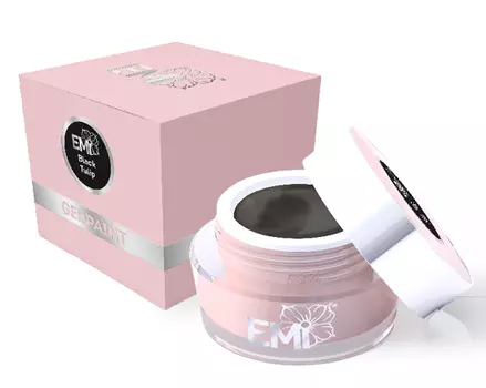 E.MI Краска гелевая для дизайна ногтей, Черный тюльпан / Classic 5 г