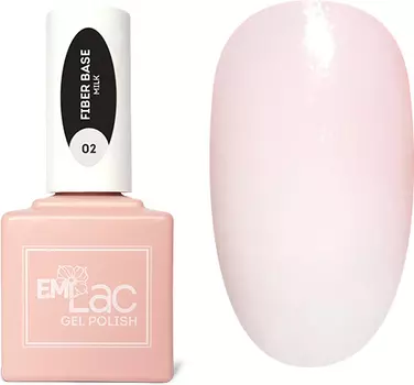 E.MI Основа базовая гель-лаковая №2 / E.MiLac Fiber Base Gel Milk 15 мл