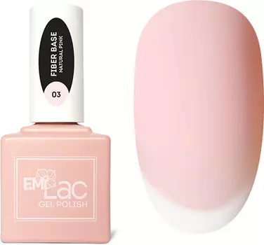E.MI Основа базовая гель-лаковая №3 / E.MiLac Fiber Base Gel Natural Pink 15 мл