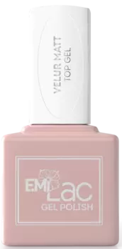 E.MI Покрытие верхнее с эффектом велюра для гель-лака / E.MiLac Velur Matt top gel 9 мл