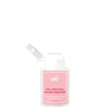 E.MI Жидкость для снятия гель-лака и лака, с помпой / Gel and Nail Polish Remover 200 мл
