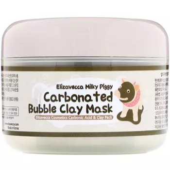 ELIZAVECCA Маска очищающая кислородная / Milky Piggy Carbona Ted Bubble Clay Pack 100 мл