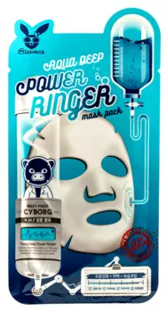 ELIZAVECCA Маска тканевая увлажняющая для лица / Aqua Deep Power Ringer Mask Pack 1 шт