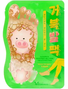 ELIZAVECCA Пилинг-носочки / Witch Piggy Hell-Pore Turtle’s Foot Pack 5 шт