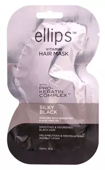 ELLIPS Маска с кератиновым комплексом для темных волос / Pro-Keratin Silky Black 18 г
