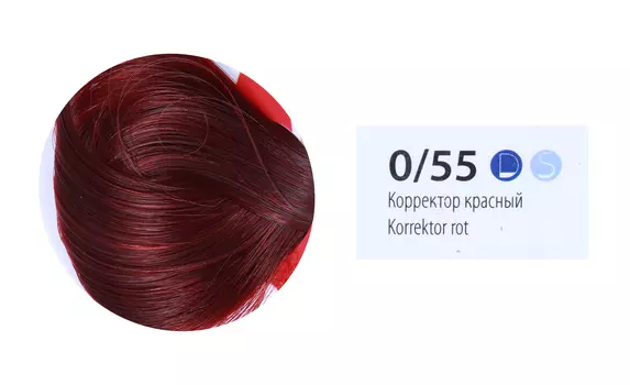 ESTEL PROFESSIONAL 0/55 краска-корректор для волос, красный / DE LUXE Correct 60 мл