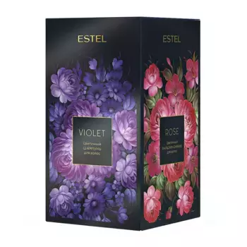 ESTEL PROFESSIONAL Набор Цветочная трилогия (шампунь 250 мл, бальзам 200 мл, гель для душа 150 мл) Estel Violet, Rose, Vert