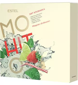 ESTEL PROFESSIONAL Набор для волос № 5 Клубника (шампунь 250 мл, бальзам 200 мл, спрей 100 мл, сыворотка 60 мл, гель для душа 200 мл) / MOHITO HIT