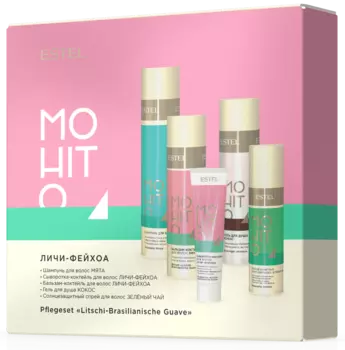 ESTEL PROFESSIONAL Набор для волос № 5 Личи и фейхоа (шампунь, бальзам, спрей, сыворотка, гель для душа) / MOHITO