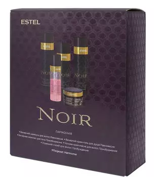 ESTEL PROFESSIONAL Набор для волос Гармония (шампунь 250 мл, крем-маска 65 мл, спрей 100 мл, молочко 200 мл, гель для душа 200 мл) OTIUM NOIR