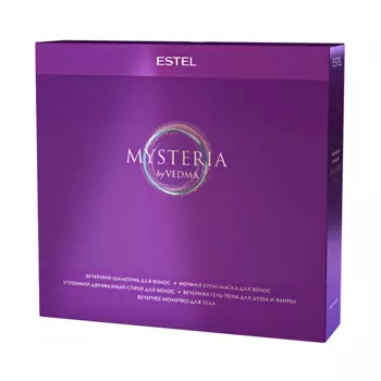 ESTEL PROFESSIONAL Набор Парфюмерная коллекция (шампунь 250 мл, крем-маска 100 мл, спрей 100 мл, молочко 150 мл, гель-пена 200 мл) ESTEL MYSTERIA