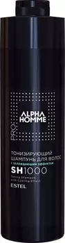 ESTEL PROFESSIONAL Шампунь тонизирующий с охлаждающим эффектом для волос, для мужчин / ALPHA HOMME PRO 1000 мл