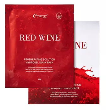ESTHETIC HOUSE Маска гидрогелевая с экстрактом красного вина для лица / RED WINE REGENERATING SOLUTION HYDROGEL MASK PACK 5*30 г