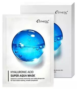 ESTHETIC HOUSE Маска тканевая увлажняющая на основе гиалуроновой кислоты / HYALURONIC ACID SUPER AQUA MASK 5 шт