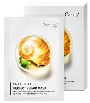 ESTHETIC HOUSE Маска тканевая восстанавливающая на основе муцина улитки / SNAIL CICA+ PERFECT REPAIR MASK 5 шт