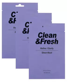 EUNYUL Маска тканевая для выравнивания тона и рельефа лица 3 шт