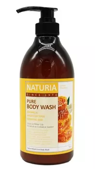 EVAS Гель для душа Мед - лилия / NATURIA PURE BODY WASH, Honey &amp; White Lily 750 мл