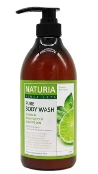 EVAS Гель для душа Мята - лайм / NATURIA PURE BODY WASH, Wild Mint &amp; Lime 750 мл