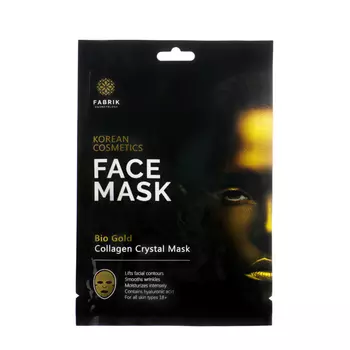 FABRIK COSMETOLOGY Маска для лица гидрогелевая с био золотом на тканевой подложке 74 мл