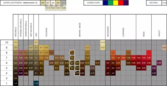 FARMAVITA Карта цветов большая NEW / LIFE COLOR PLUS