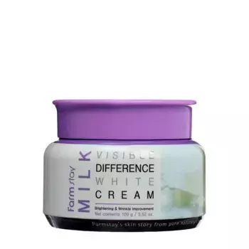 FARMSTAY Крем осветляющий для лица на основе молока / VISIBLE DIFFERENCE CREAM MILK 100 мл