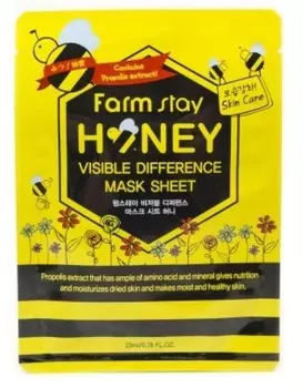 FARMSTAY Маска тканевая с экстрактом меда для лица / VISIBLE DIFFERENCE MASK 23 мл