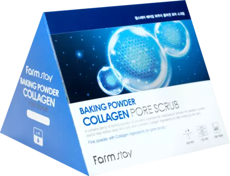 FARMSTAY Скраб с содой и коллагеном для очищения пор, в пирамидках 25*7 г