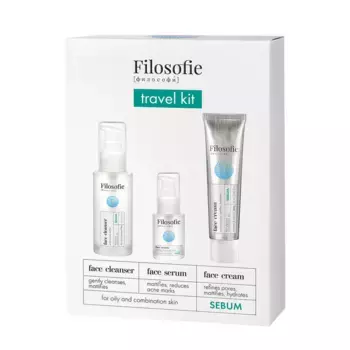 FILOSOFIE Набор для жирной и комбинированной кожи (гель 50 мл + сыворотка 15 мл + крем 25 мл) Sebum travel kit