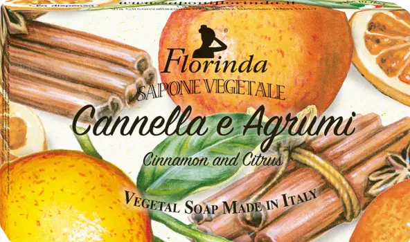 FLORINDA Мыло растительное, корица и цитрус / Cannella e Agrumi 200 г