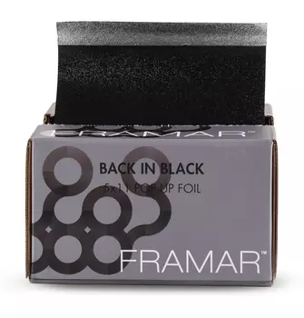 FRAMAR Фольга с тиснением вытяжная, черная / Pop Ups Back In Black 12,5*28 см, 500 листов