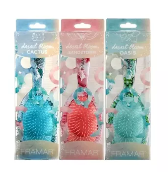 FRAMAR Щетка распутывающая для волос Цвета пустыни, в накопителе / Detangle Brush Desert Bloom Display 9 шт