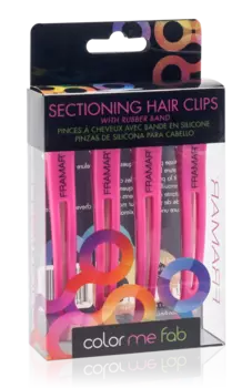 FRAMAR Зажим с эластичной вставкой, фуксия / Elastic Sectioning 4 шт