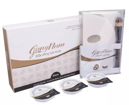 GANGNAM Набор для карбокситерапии, 6 процедур / CO2 Lifting Gel Mask 150 г